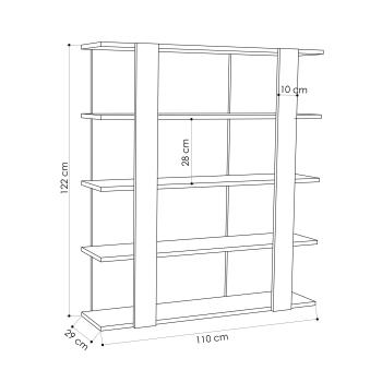 Стеллаж прямой LEVE TITA BOOKCASE