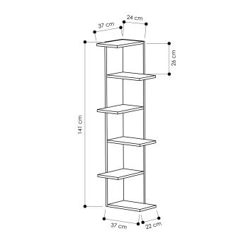 Стеллаж угловой LEVE SASO CORNER BOOKCASE