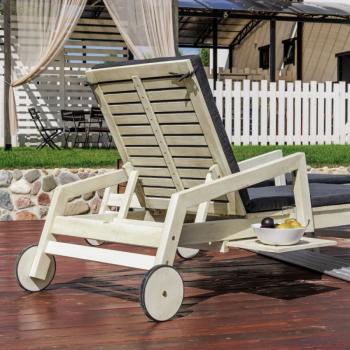 Шезлонг ROYAL FAMILY PAOLO на колесиках из акации