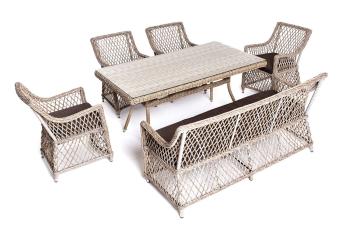 Обеденная группа плетеная на 6 персон 4sis Катания