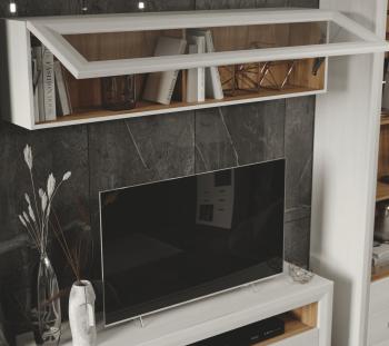 Шкаф навесной БРВ Мебель MALTA B136-SFW1W/15 со стеклом