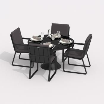 Обеденная группа Ideal Patio DIVA ALBA - стол стекло диа 110