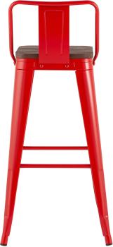 Стул барный STOOL GROUP TOLIX WOOD со спинкой