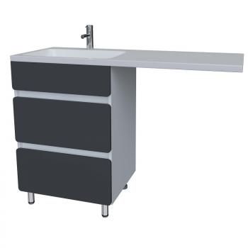 Тумба напольная Stella Polar Корделия 60 2 ящ. ст/м.