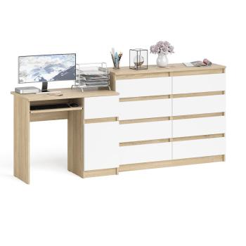 Дуб Сонома/Белый