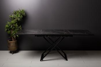 Стол-трансформер Levmar Cross D97/S53 Черный мрамор/Черные опоры