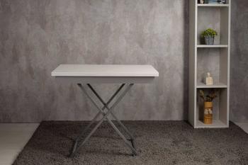 Стол-трансформер Левмар Apollo D78/S59 белый/серебро