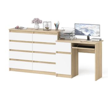 Дуб Сонома/Белый