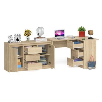 Стол компьютерный СВК Мори МС-16 правый + Комод МК1200.3