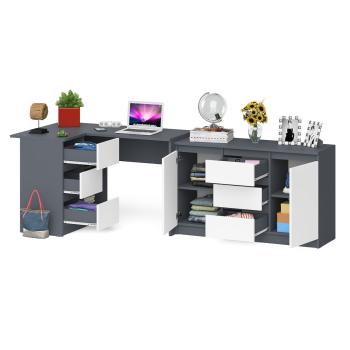 Стол компьютерный СВК Мори МС-16 левый + Комод МК1200.3