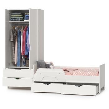 Кровать с ящиками Mobi Уна 11.22 + 13.327 Шкаф для одежды