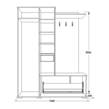 Прихожая FANT САША-6 (пенал слева)