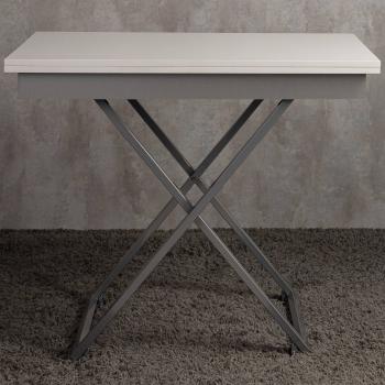 Стол-трансформер Левмар Apollo D78/S59 белый/серебро