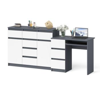 Графит/Белый