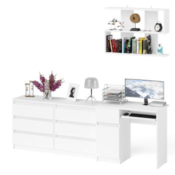 Стол компьютерный СВК Мори МС-1 левый + Комод МК1380.6 + Полка 900