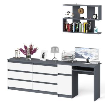 Графит/белый