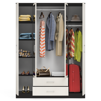 Шкаф 4-х створчатый СВК Фиеста