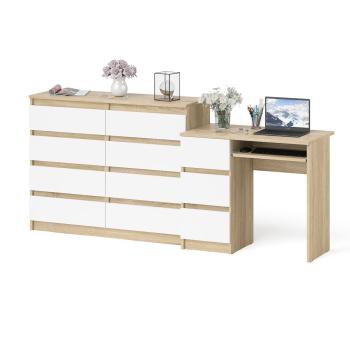 Дуб Сонома/Белый