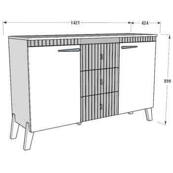 Комод с ножками FANT Ольга 3