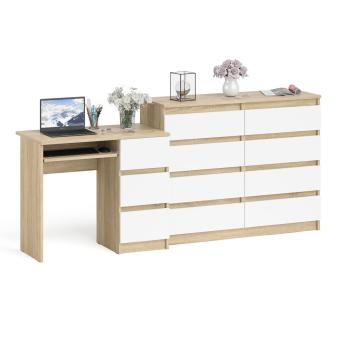 Дуб Сонома/Белый