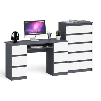 Графит/Белый