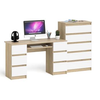 Дуб Сонома/Белый