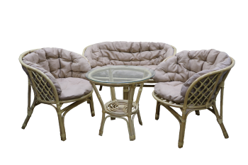 Каркас медовый/Подушки бежевые