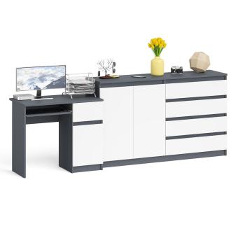 Стол компьютерный СВК Мори МС-1 правый + Комод МК1600.1