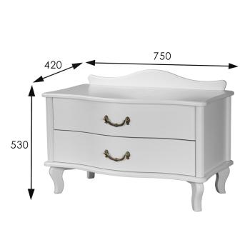 Тумбочка Мебелик Джульетта широкая 2 ящика