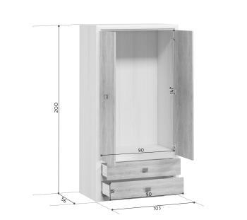 Шкаф БРВ Мебель КОЕН SZF2D2S