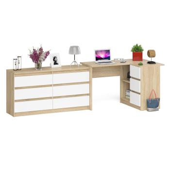 Дуб Сонома/Белый