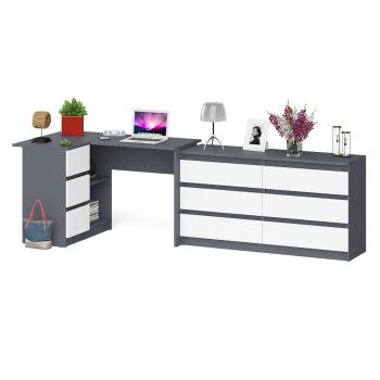 Графит/Белый