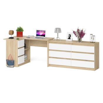 Дуб Сонома/Белый