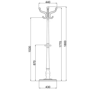 Вешалка напольная Мебелик В 1Н