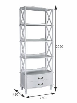 Этажерка Мебелик Джульетта-4 широкая