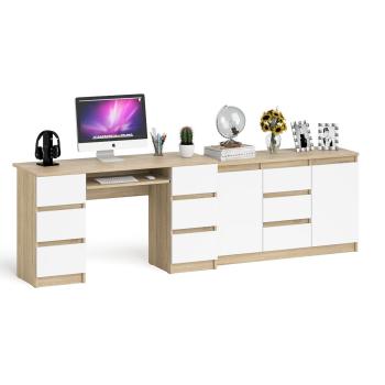 Дуб Сонома/Белый