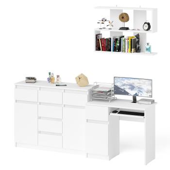 Стол компьютерный СВК Мори МС-1 левый + Комод МК1200.4 + Полка 900