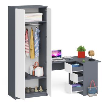 Стол компьютерный СВК Мори МС-16 правый + Шкаф МШ800.1