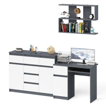 Графит/белый