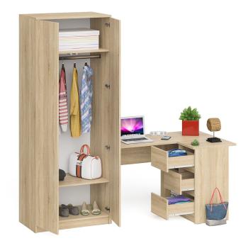 Стол компьютерный СВК Мори МС-16 правый + Шкаф МШ800.1