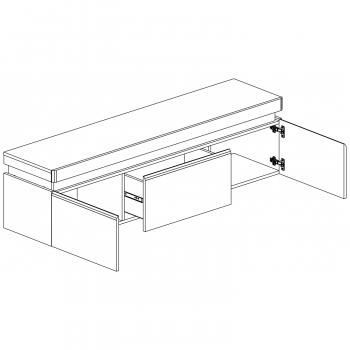 Тумба навесная Анрэкс 2D1S TORINO