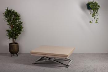 Стол-трансформер Levmar Cross D31/S79 Выбеленный дуб/Нержавеющая сталь