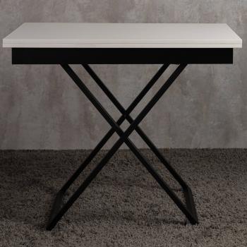 Стол-трансформер Левмар Apollo D78/S53 белый/черные опоры