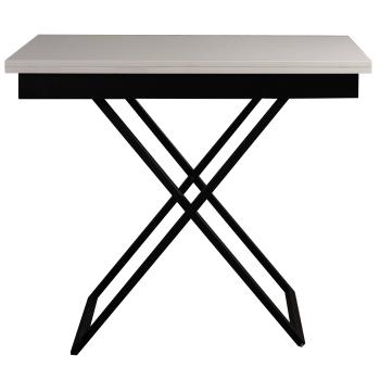 Стол-трансформер Левмар Apollo D78/S53 белый/черные опоры