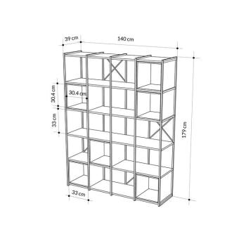 Стеллаж прямой Леве (Стеллаж прямой LEVE VALE MAXI BOOKCASE)