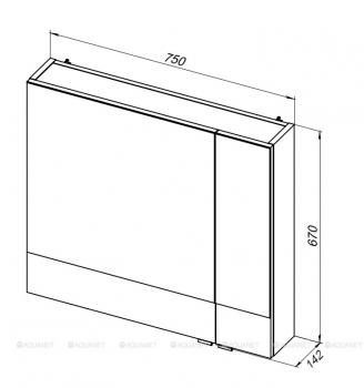 Зеркало-шкаф AQUANET Верона 75