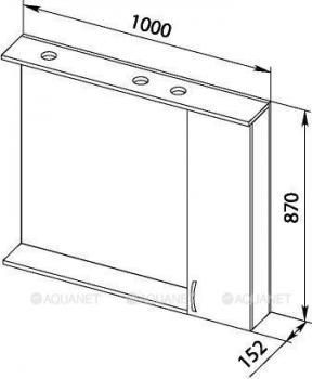 Зеркало-шкаф AQUANET Донна 100