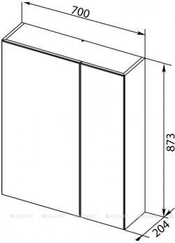 Зеркало-шкаф AQUANET Йорк 70