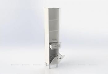 Шкаф-пенал для ванной AQUANET Верона 35 L (с бельевой корзиной)