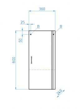 Подвесной шкаф Style Line 360/800 800*360*240